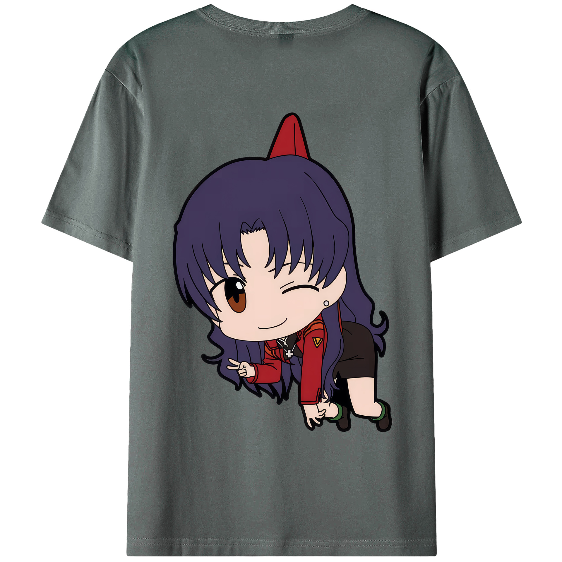 （画像用） EVA 新世紀エヴァンゲリオン 綿100％ メンズ半袖Tシャツ（バックプリント） 通気性